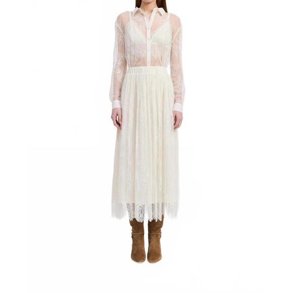 NEW EN SAISON alannah midi skirt in ivory - Picture 3 of 5